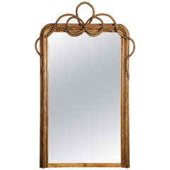 Antique Giltwood Rope Mirror