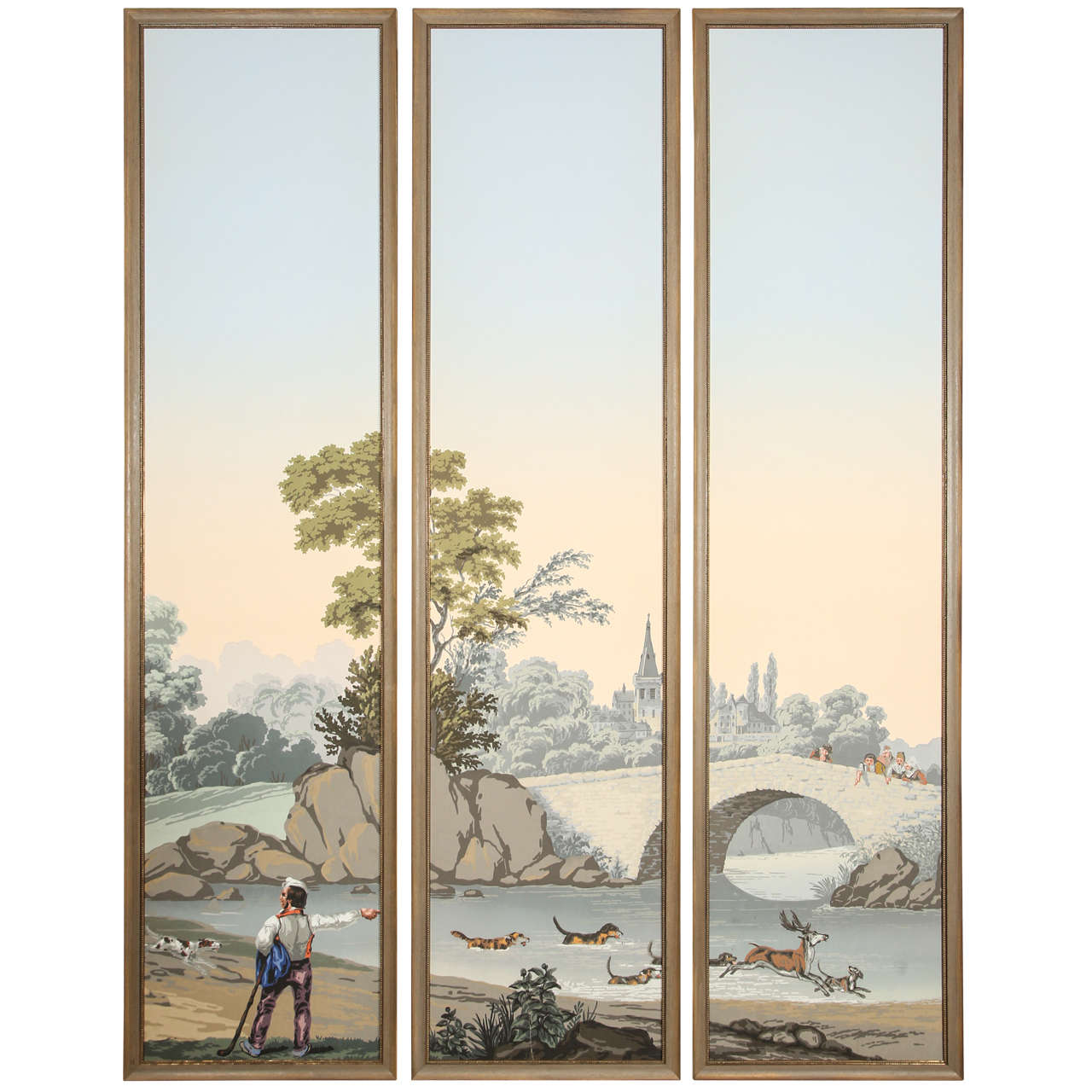 Framed Zuber Triptych For Sale