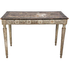 Italian Console Table with Greek Key Detail