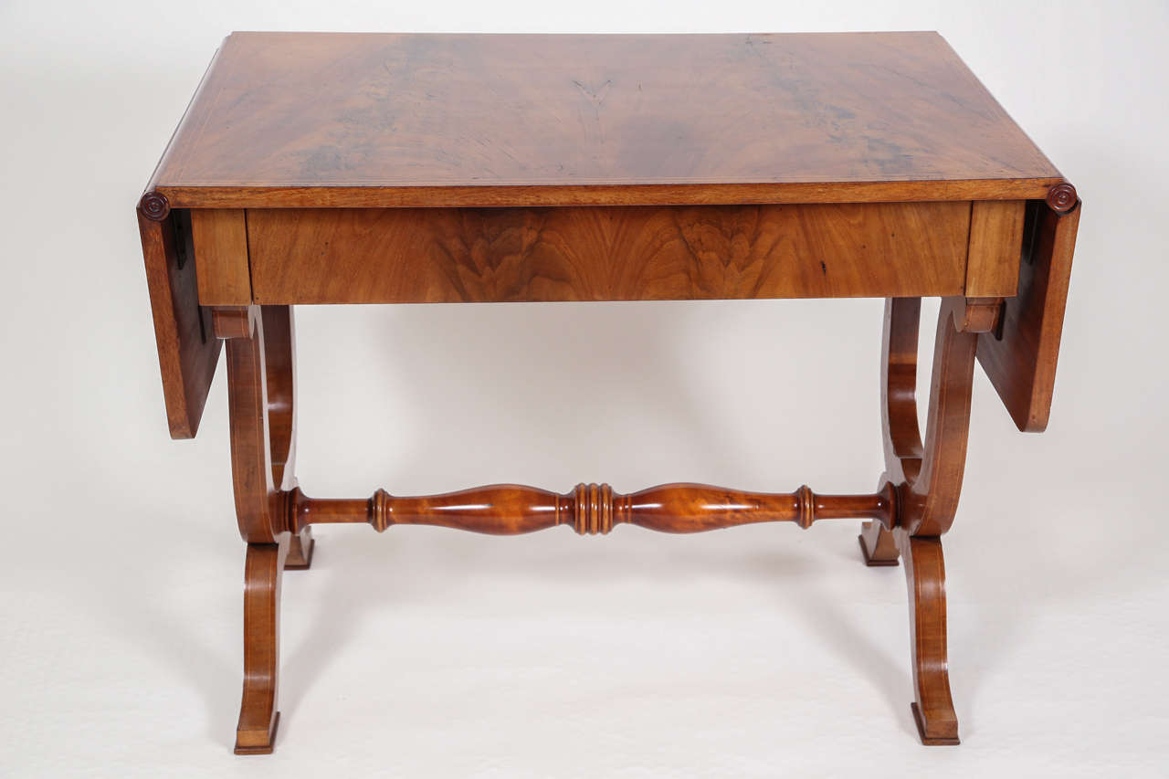 Mahogany 19th Century Folding Leaf Desk For Sale