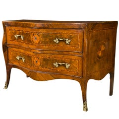 Commode italienne rococo napolitaine, commode, 18ème siècle