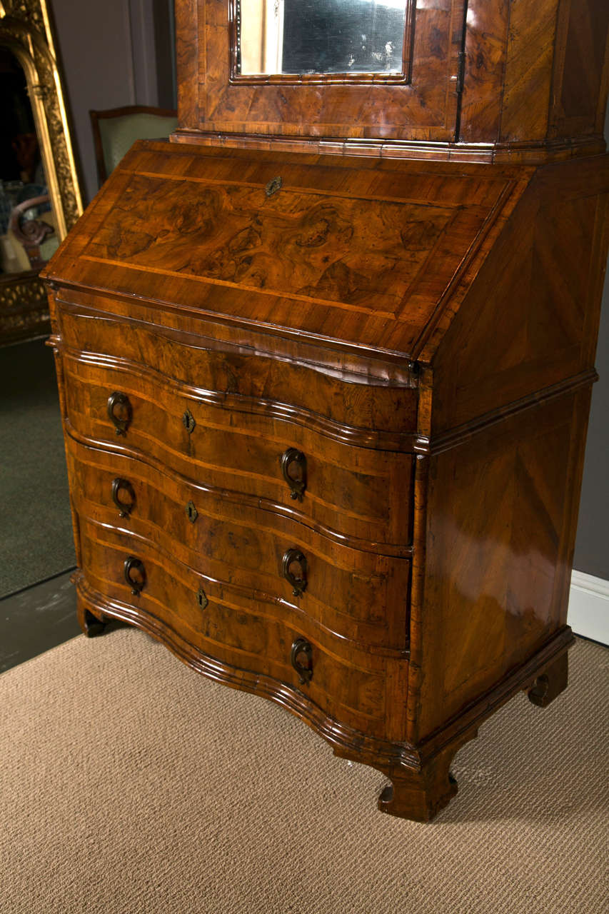 Walnut  Italian Venetian Secretary, 18th Century For Sale