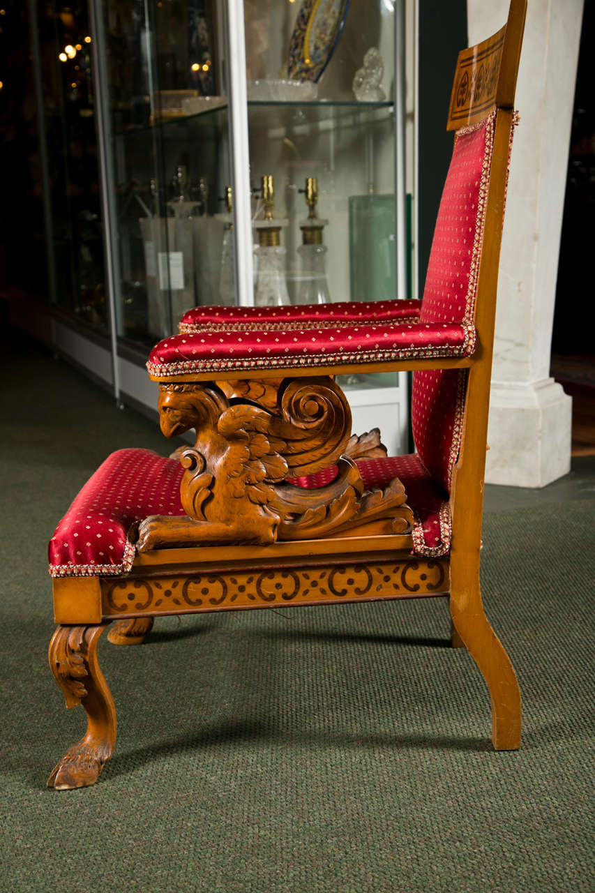 19th Century Pair of Italian Charles X Armchairs, circa 1825