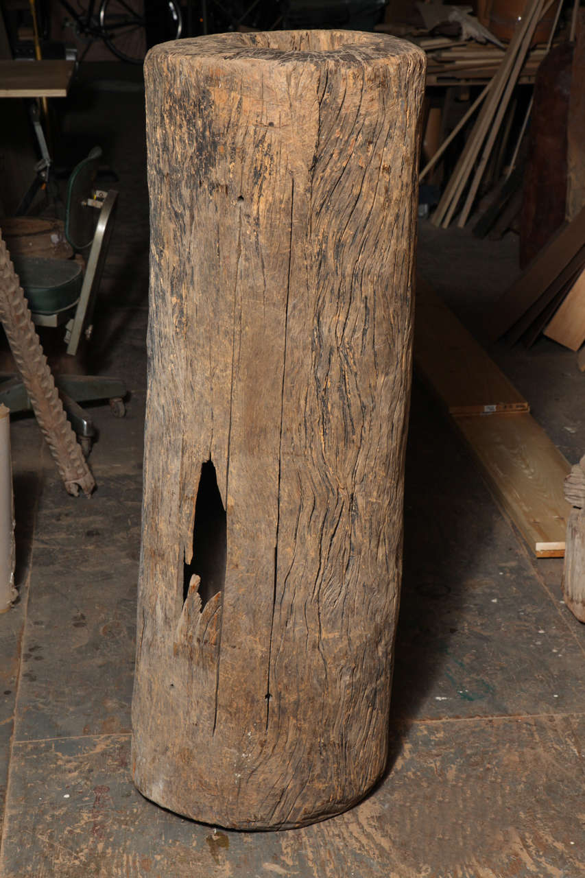 A rare African slit drum made by the 