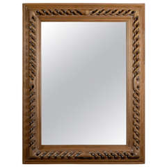 Italian Fruitwood Carved Mirror
