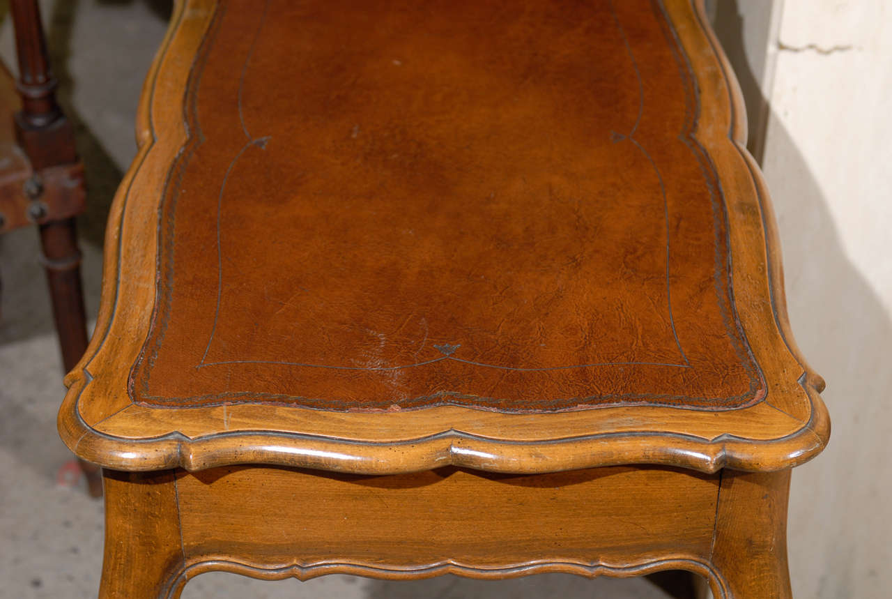 Louis XV Leather Top Side Table 3