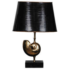 Maison Jansen Gold Plated Nautilus Table Light