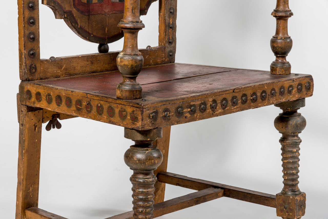 18th Century and Earlier 18Th Century rare wood theatre throne