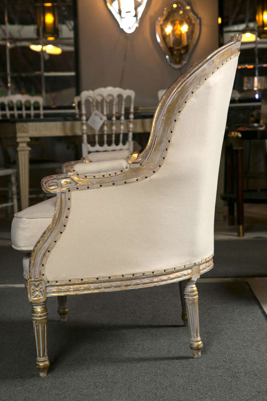 Mid-20th Century Pair of French Directoire Style Bergere Chairs