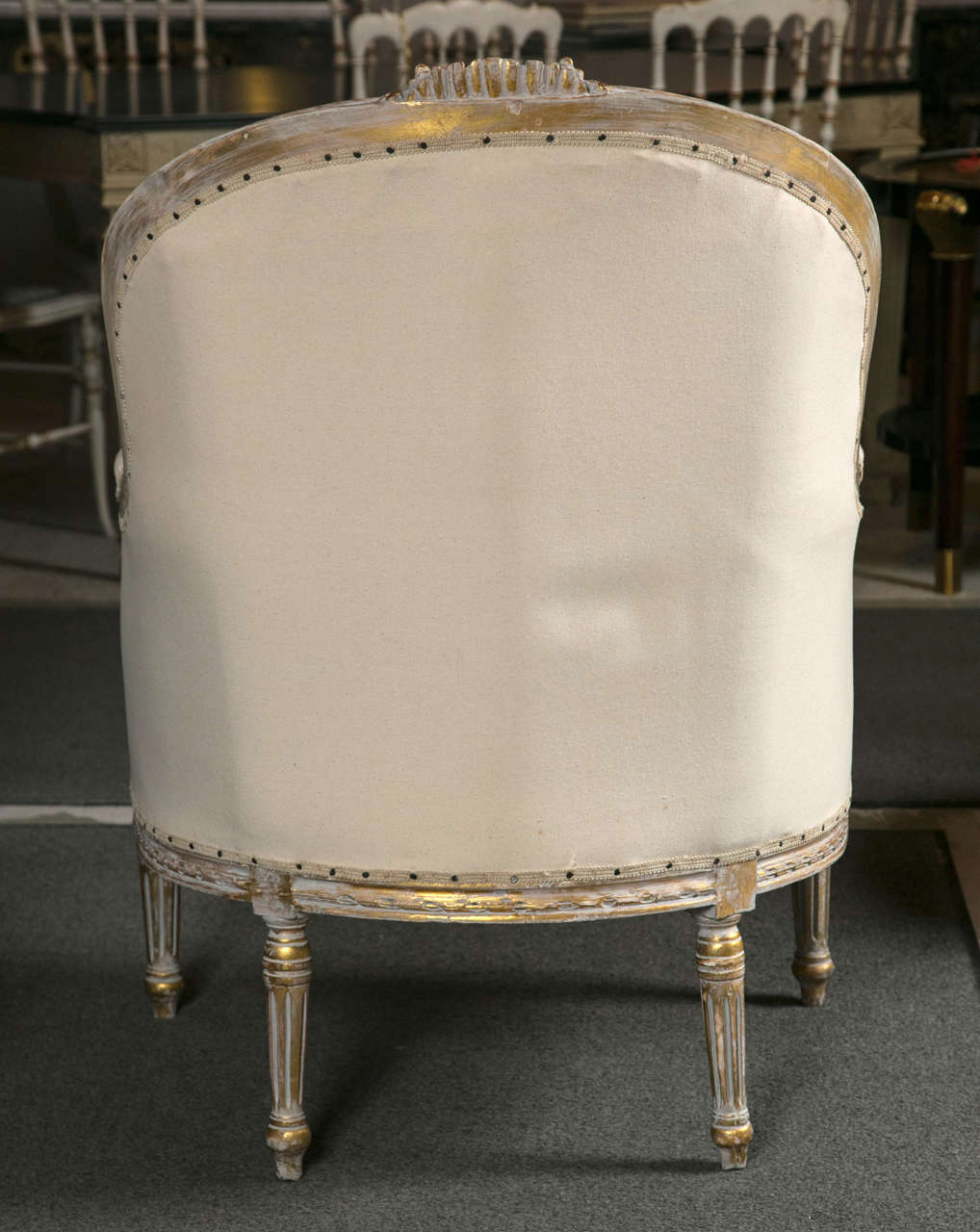 Pair of French Directoire Style Bergere Chairs 3