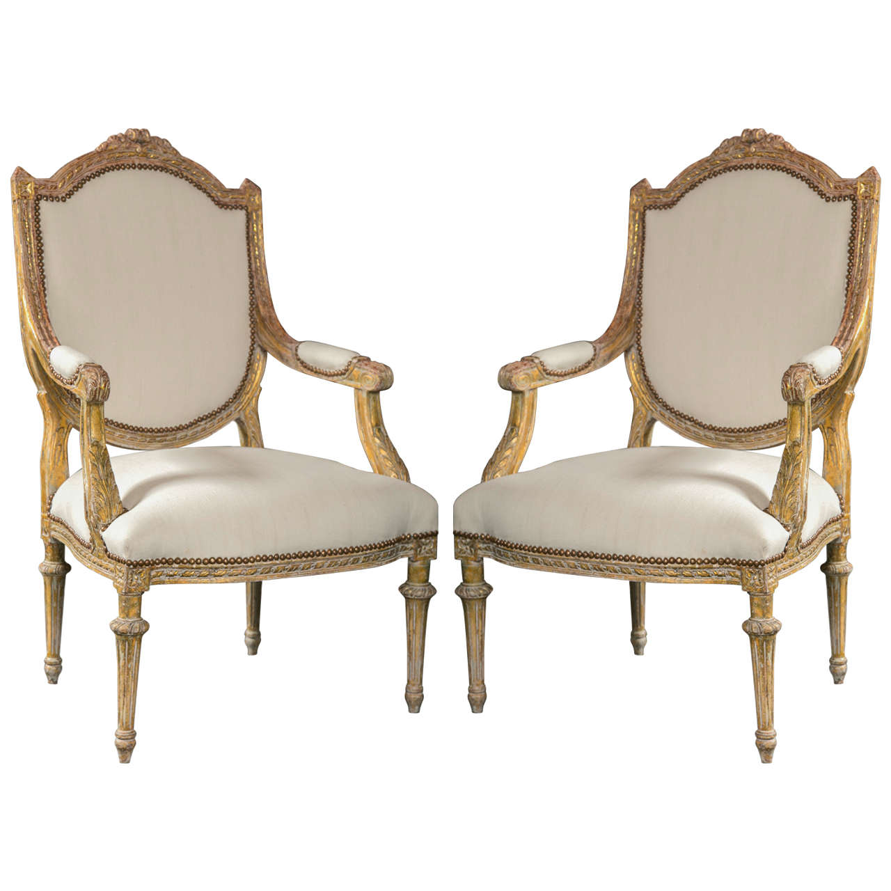 Pair of French Louis Philippe Style Fauteuils