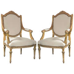 Pair of French Louis Philippe Style Fauteuils