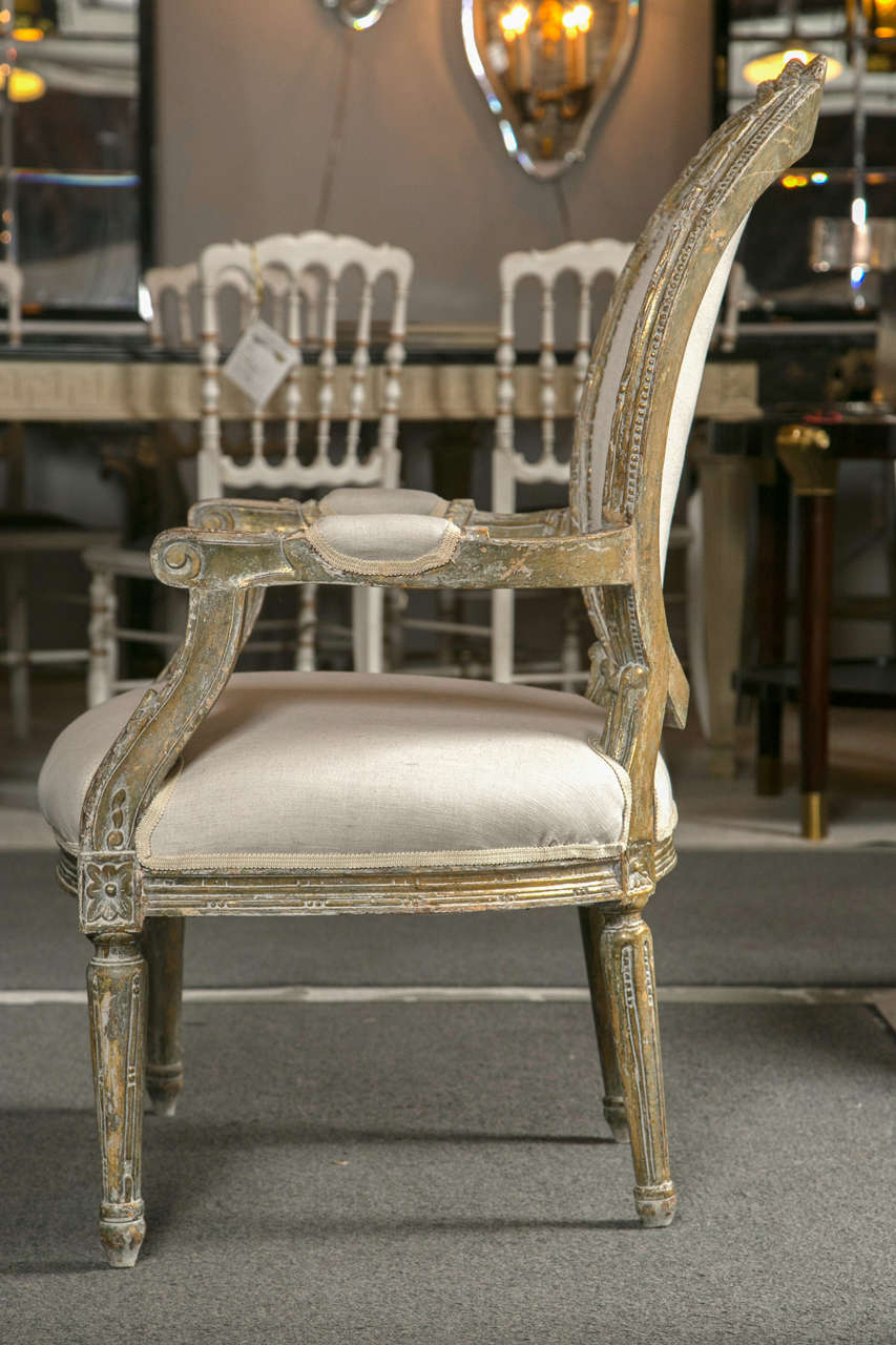 Pair of French Louis XVI Style Fauteuils 1