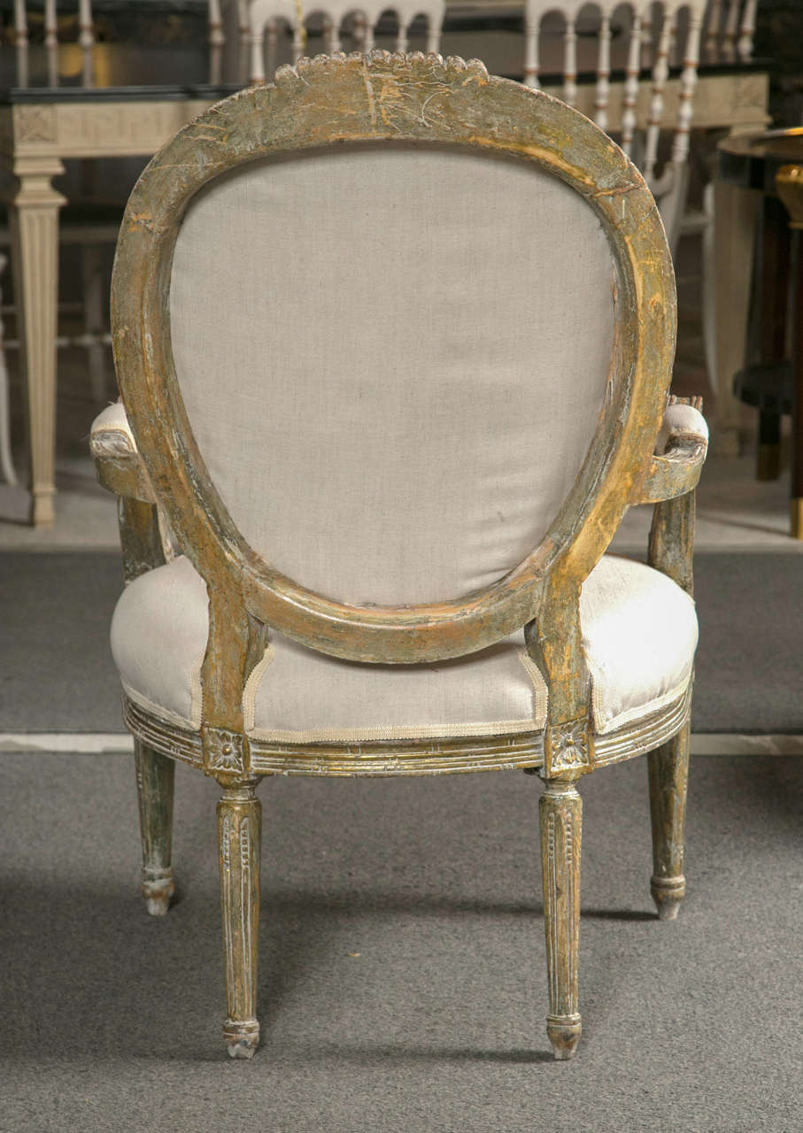 Pair of French Louis XVI Style Fauteuils 4