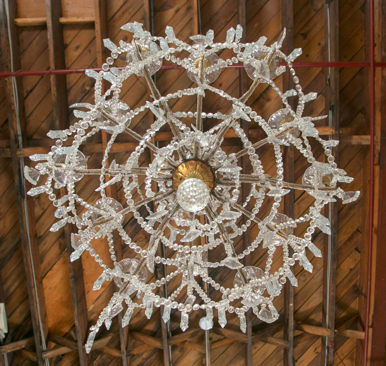 Vintage French Marie Therese Crystal Chandeliers In Good Condition In Stamford, CT