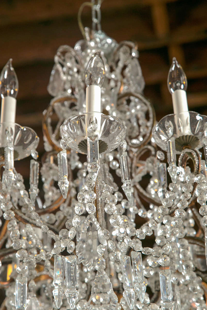 Vintage French Marie Therese Crystal Chandeliers 2