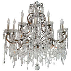 Vintage French Marie Therese Crystal Chandeliers