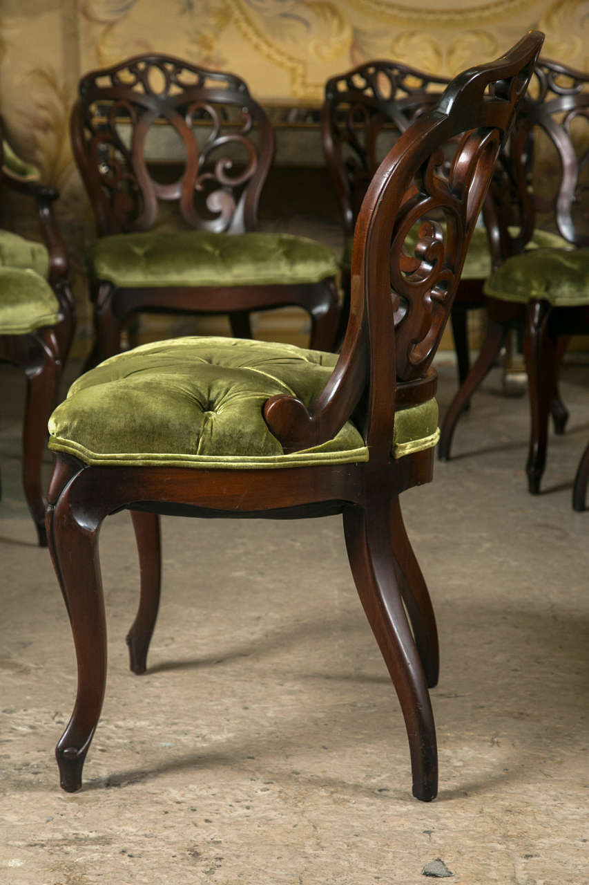 Set of Eight Mahogany Dining Chairs by J. Zonon 3