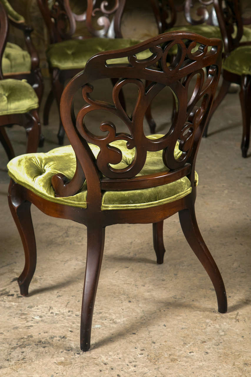 Set of Eight Mahogany Dining Chairs by J. Zonon 4
