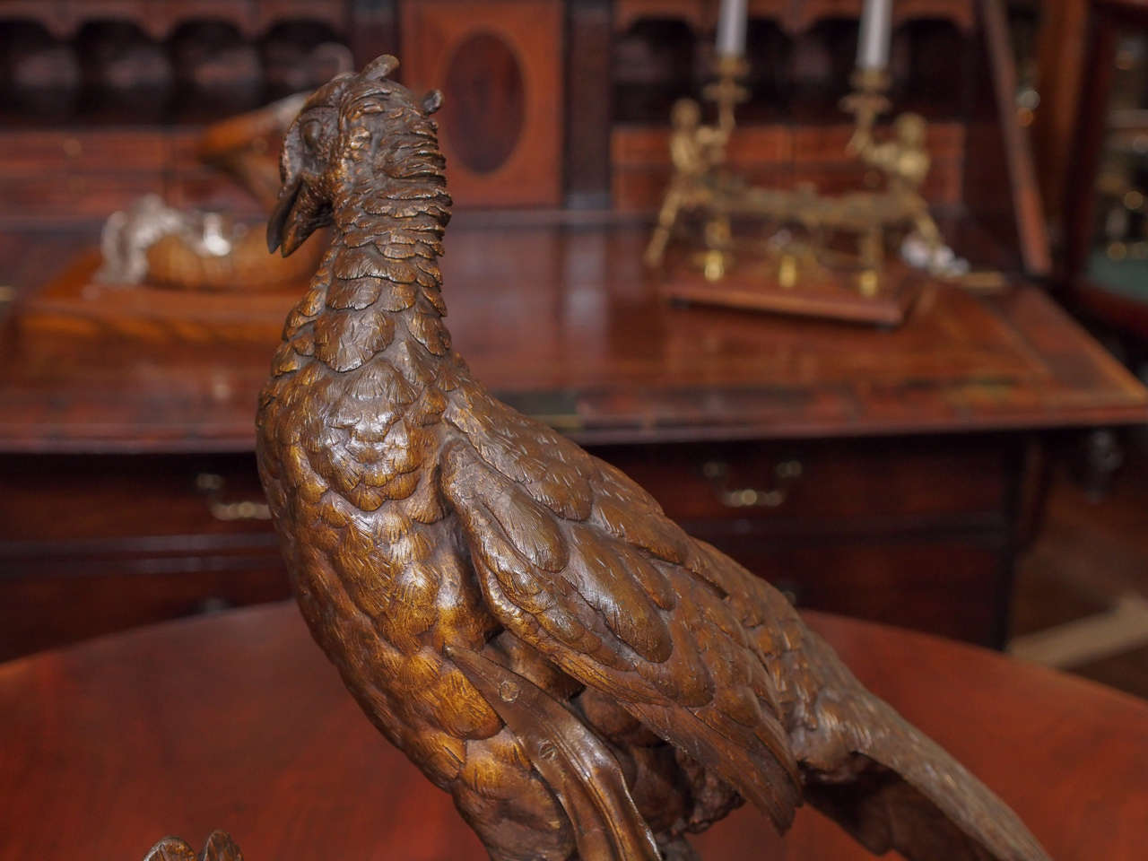 Antique French 19th Century, Bronze Animalier Pheasant 4