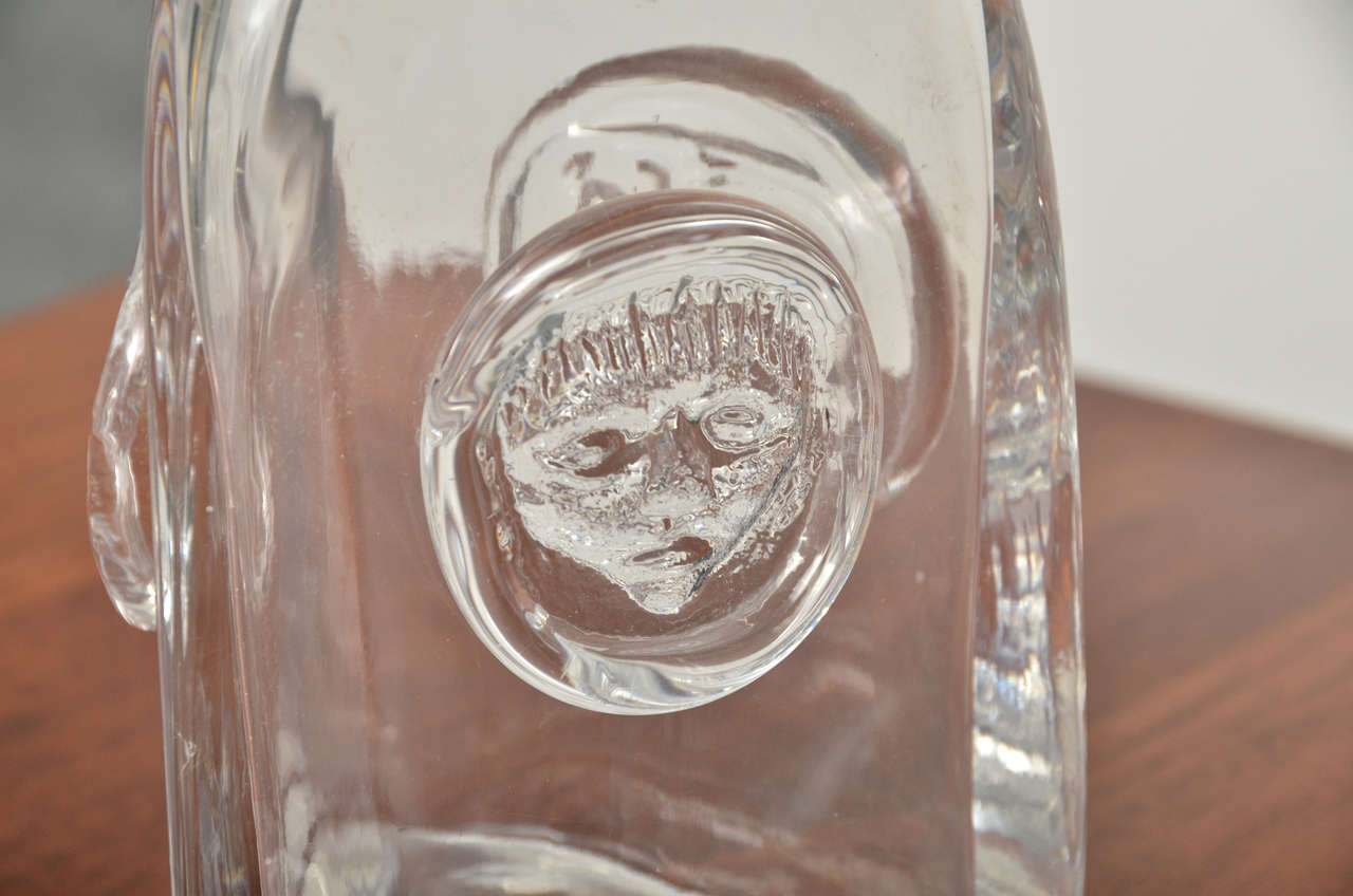 Swedish Three Sided Decanter with Ornamental Lozenges by Erik Hoglund 2