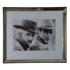Vintage "Butch Cassidy" Limited Edition Photo in Beveled Mirrored Frame
