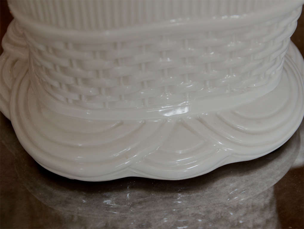 White Bisque Putti Figural Group Vase 5