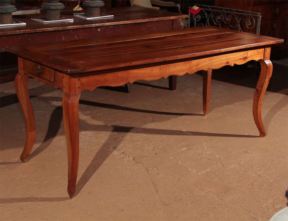 Provincial French Cherry Cabriole Leg Table