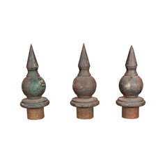 Antique French Iron Finials