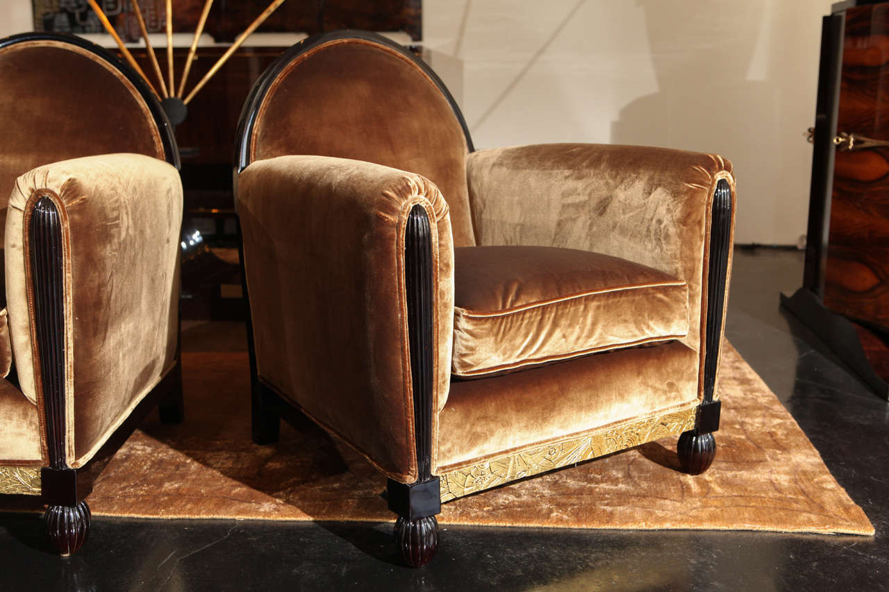 20th Century Pair of Salon Chairs attributed to Maurice Dufrene