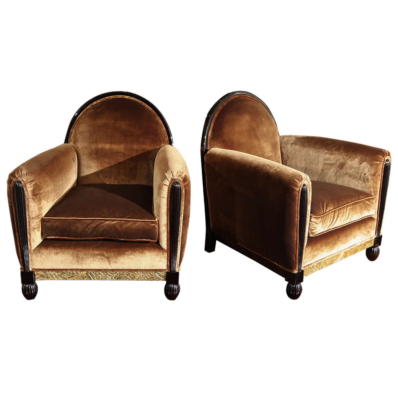 Pair of Salon Chairs attributed to Maurice Dufrene