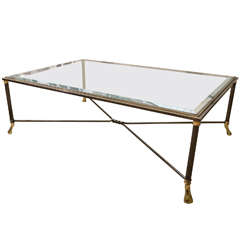 Brass and Beveled Glass cocktail table