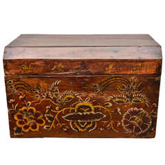 Early 20th Century Qing Dynasty Shanxi Golden Painted Document Box