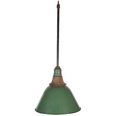 Green Enamel Bell Shaped Warehouse Light