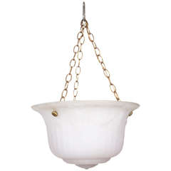 Cast Glass Turn of the Century Dish Light 1