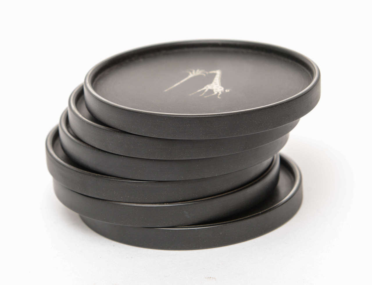 Set of 6 Isolite and Sterling Silver Coasters 4