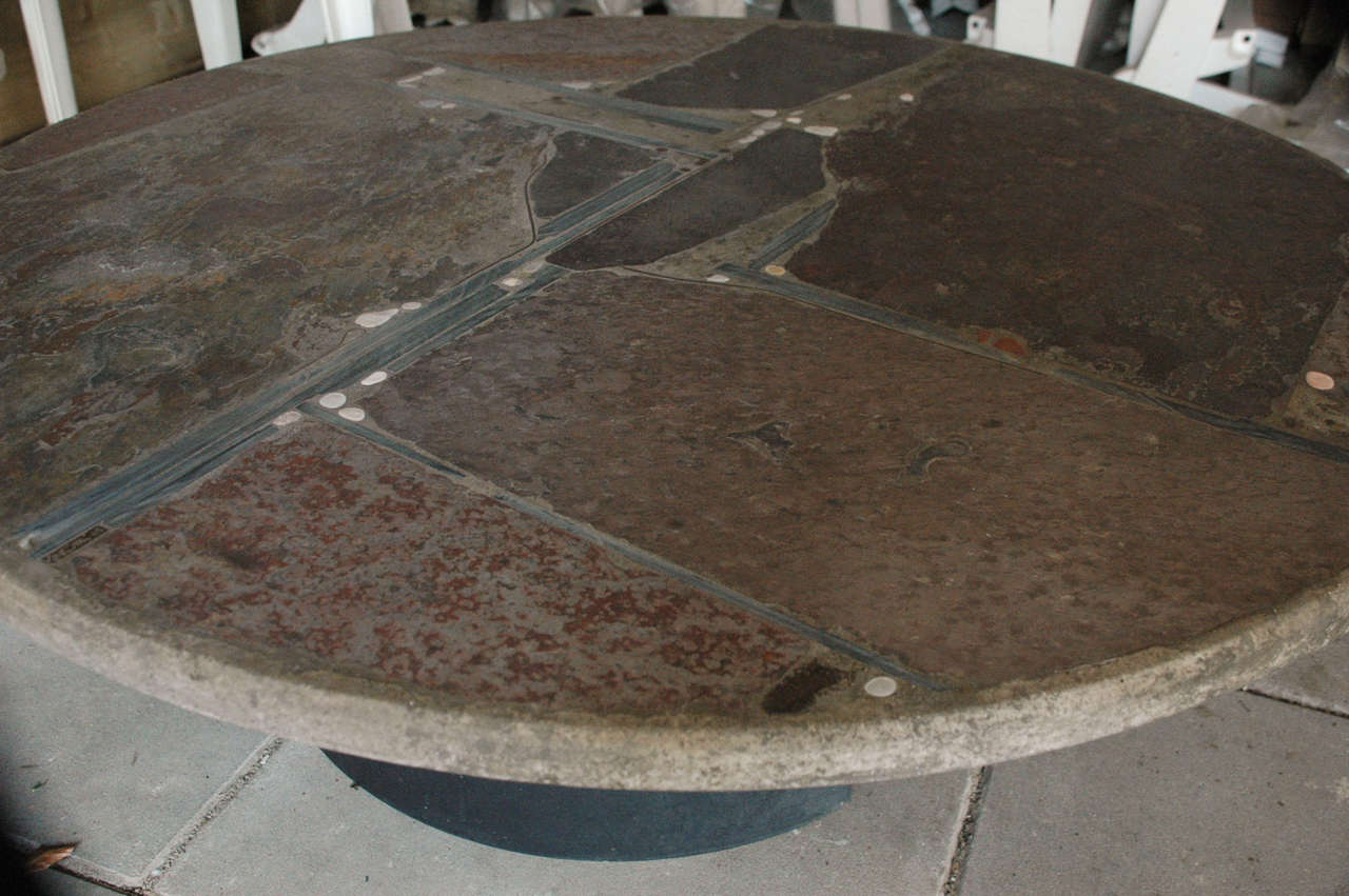 Dutch Paul Kingma slate stone coffee table