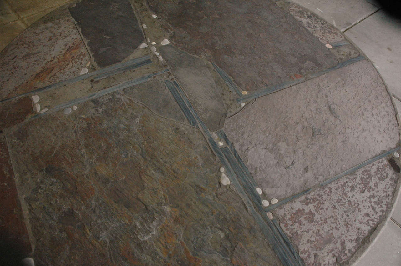 20th Century Paul Kingma slate stone coffee table