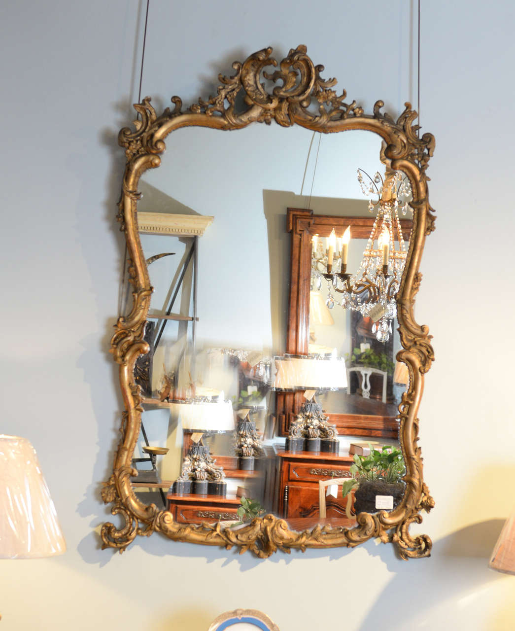 French 19th Century Louis XV Gilt Mirror