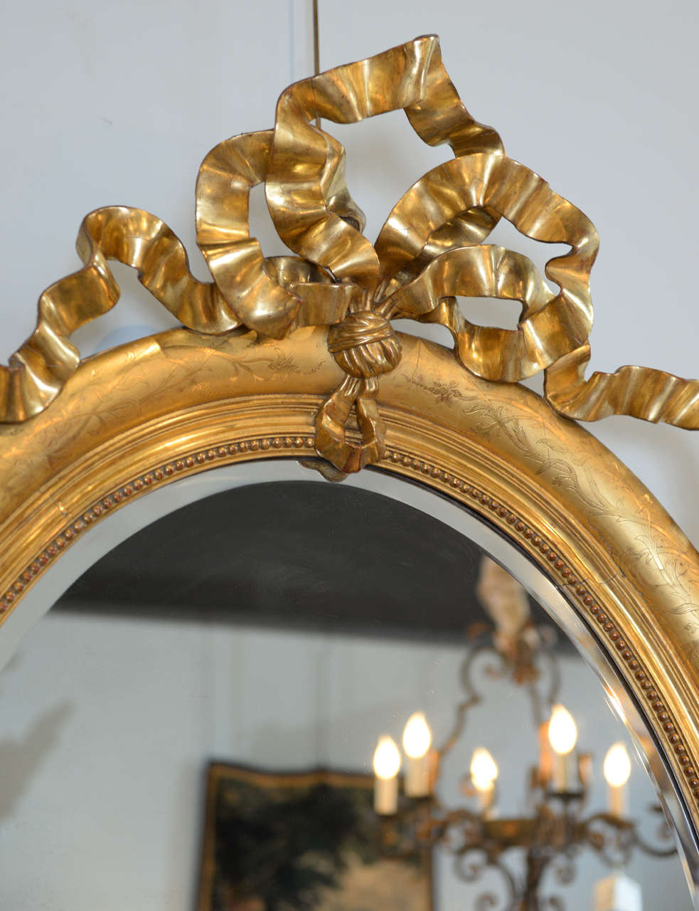 19th Century Louis XVI Gilt Mirror, Circa 1830 In Good Condition For Sale In Atlanta, GA