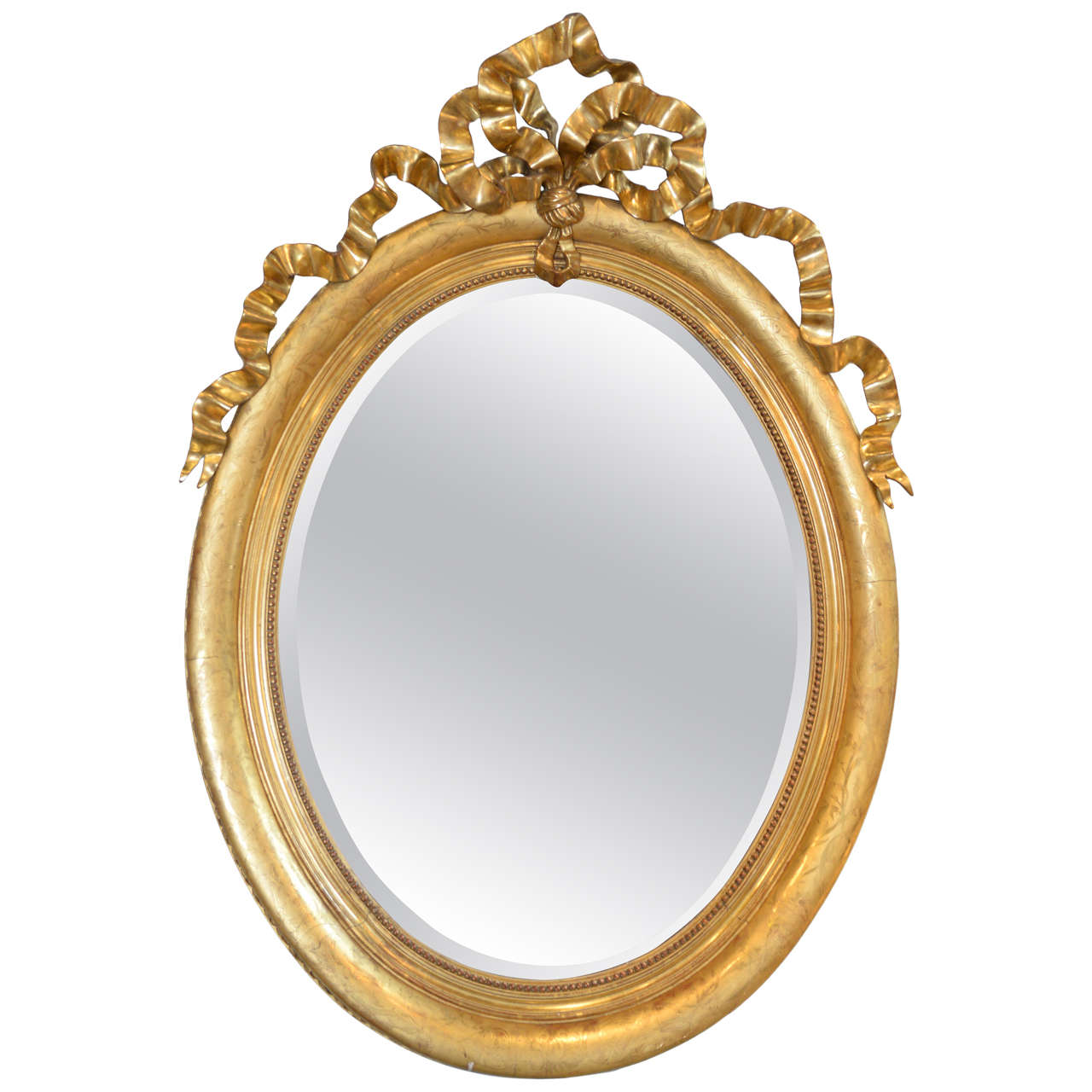19th Century Louis XVI Gilt Mirror, Circa 1830 For Sale