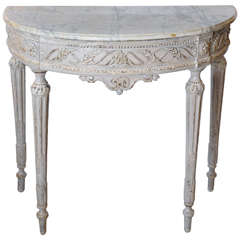 18th Century Louis XVI Style Console with Marble Top, Circa 1780