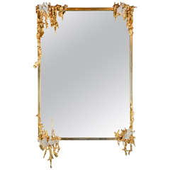 Gilt Bronze and Crystal Mirror by Claude-Victor Boeltz