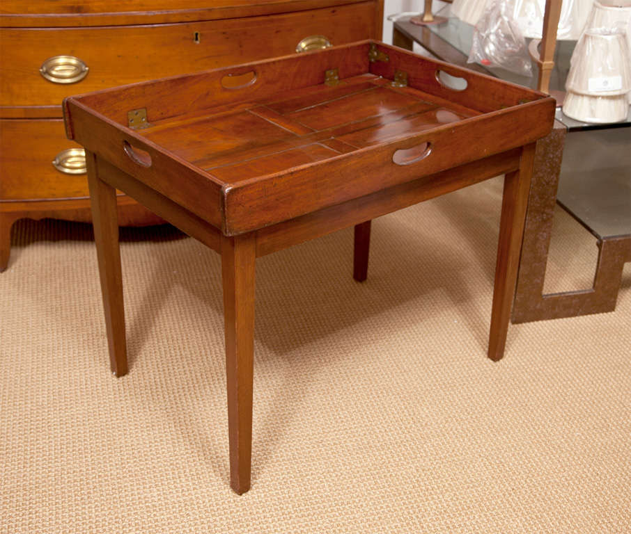 19th Century Mahogany Folding Butler's Tray Occasional Table 1