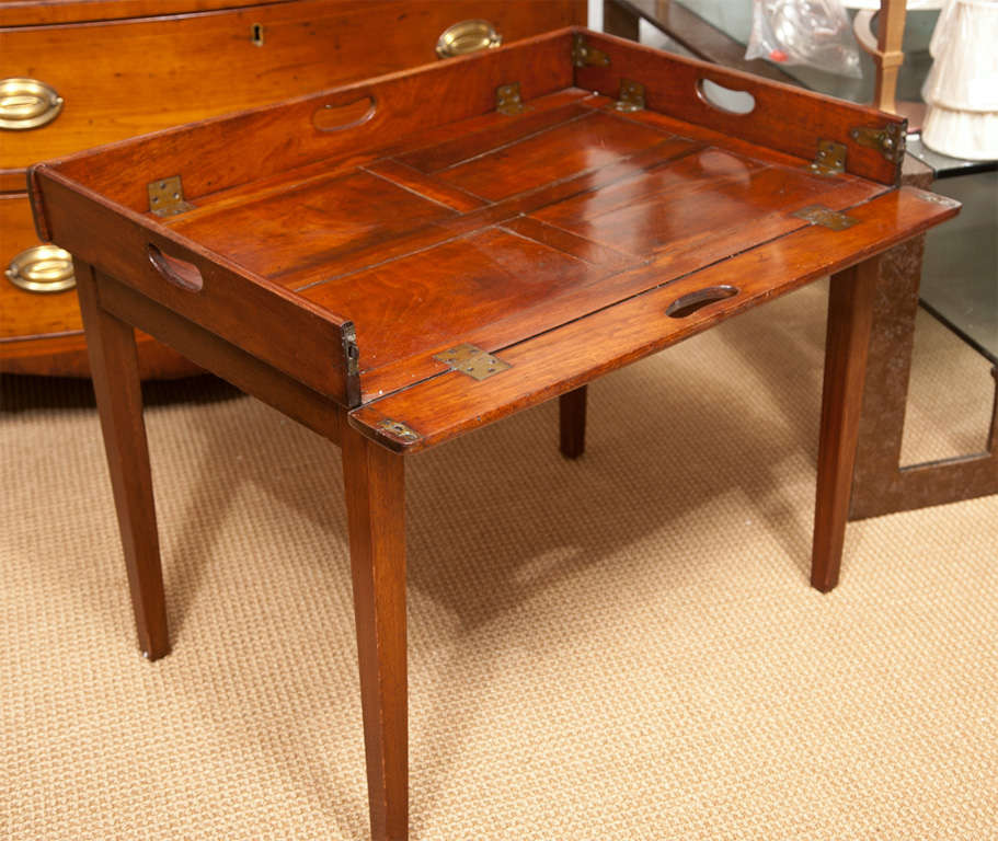 19th Century Mahogany Folding Butler's Tray Occasional Table 2