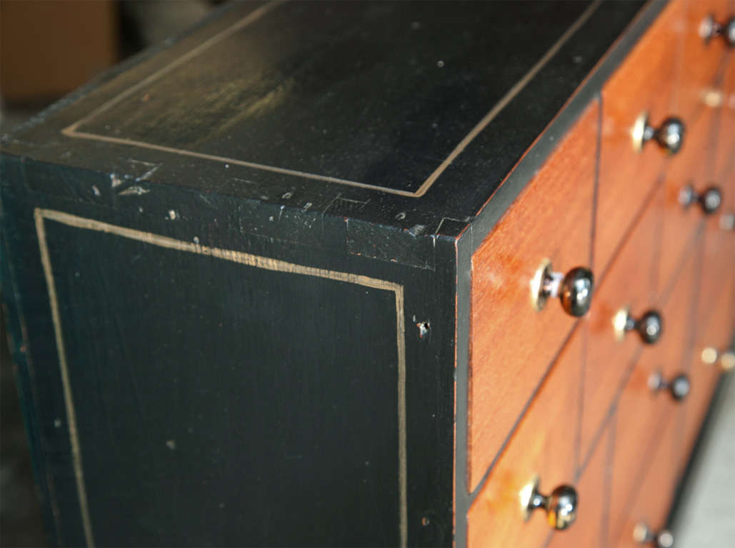 Expansive English Apothecary Chest on Stand In Excellent Condition In Mt Kisco, NY