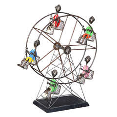 Used Polychromed Iron Farris Wheel Sculpture by Manuel Felguerez