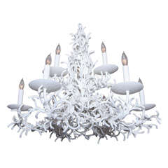 Iron Faux Coral Nine-Light Chandelier