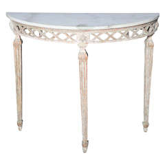 Italian Demilune Console Table