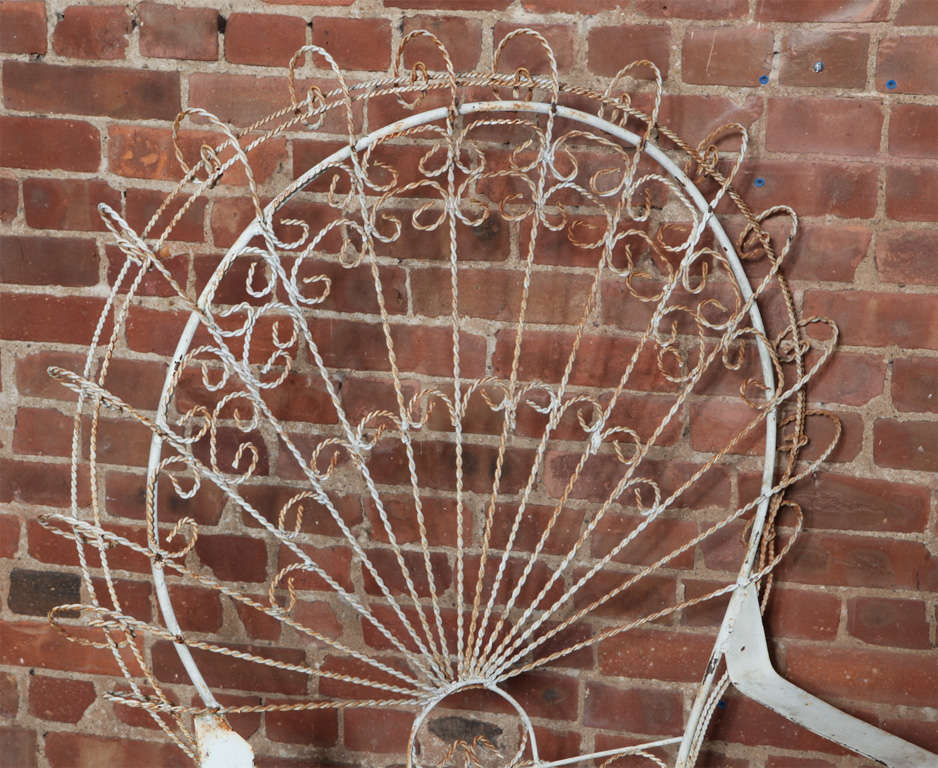 Mid-20th Century Antique French Peacock Garden Chairs